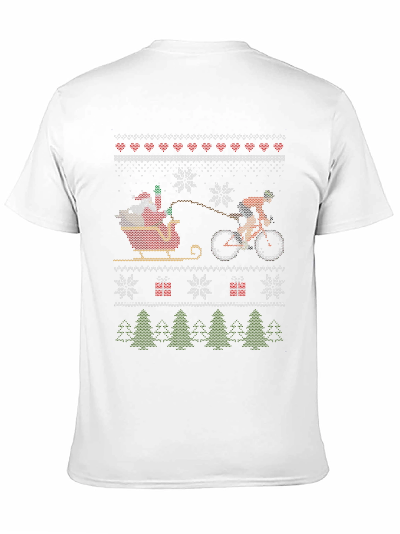 Cycling Santa Christmas T-Shirt