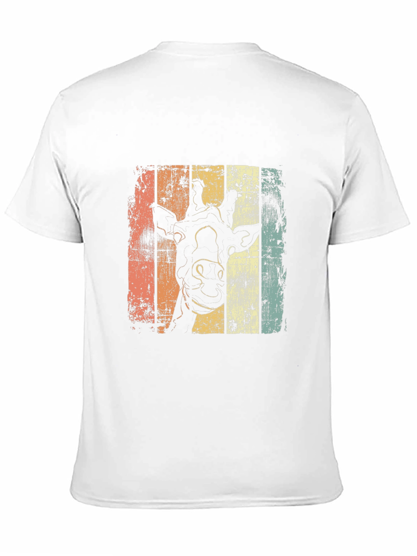 Retro Giraffe Graphic Tee - Black Casual Shirt