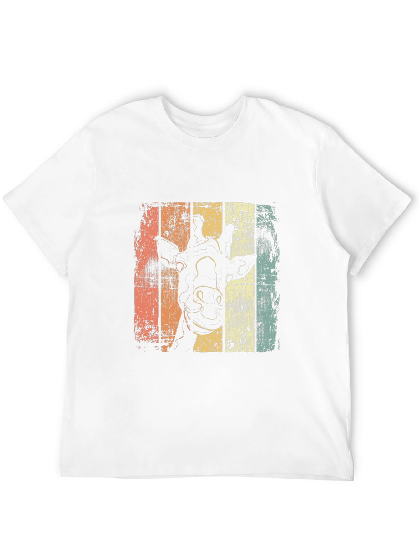 Retro Giraffe Graphic Tee - Black Casual Shirt