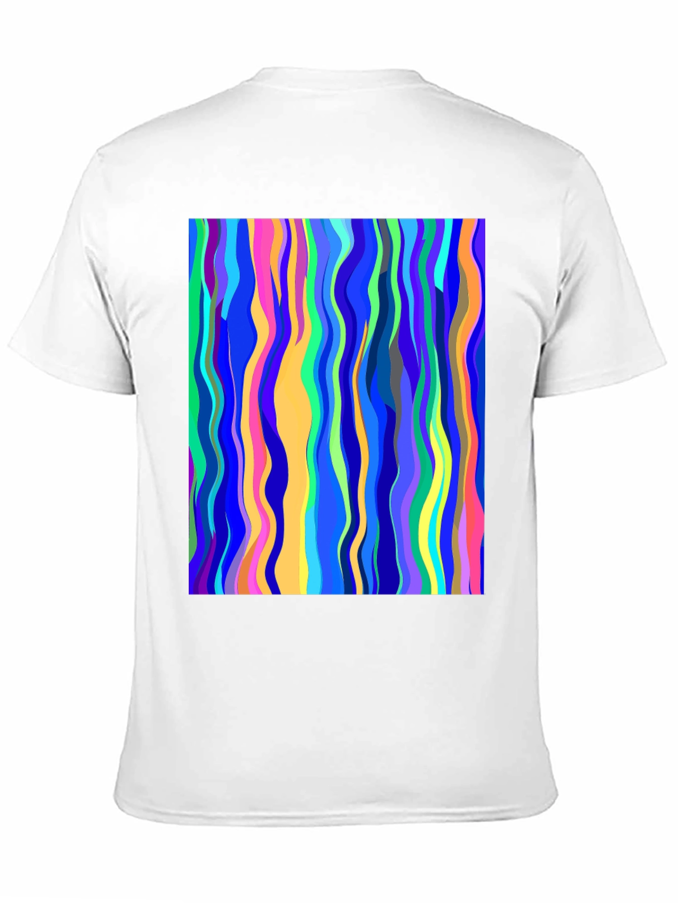 Abstract Art Wavy Lines Graphic Tee - Modern Design