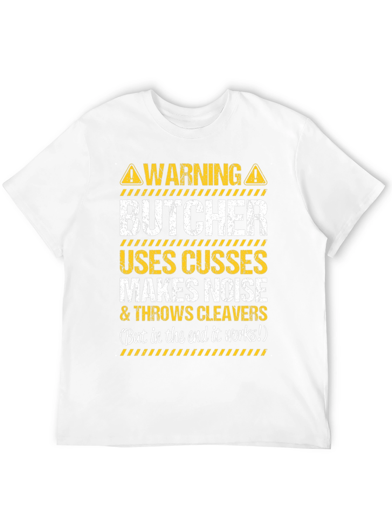 Warning Butcher Graphic T-Shirt - Funny Meat Cutter Tee