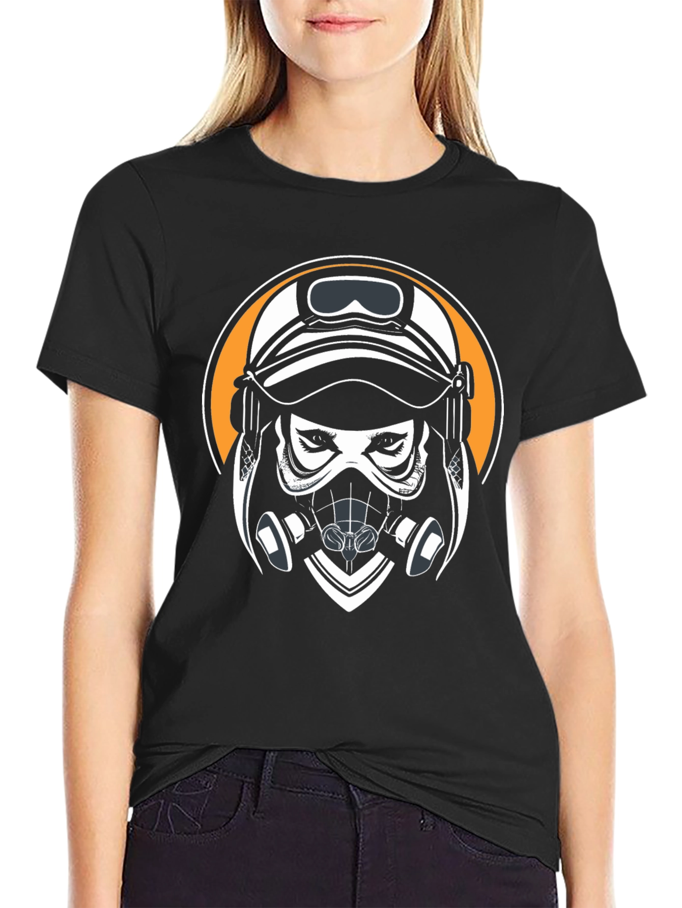 Gas Mask Graphic Black T-Shirt