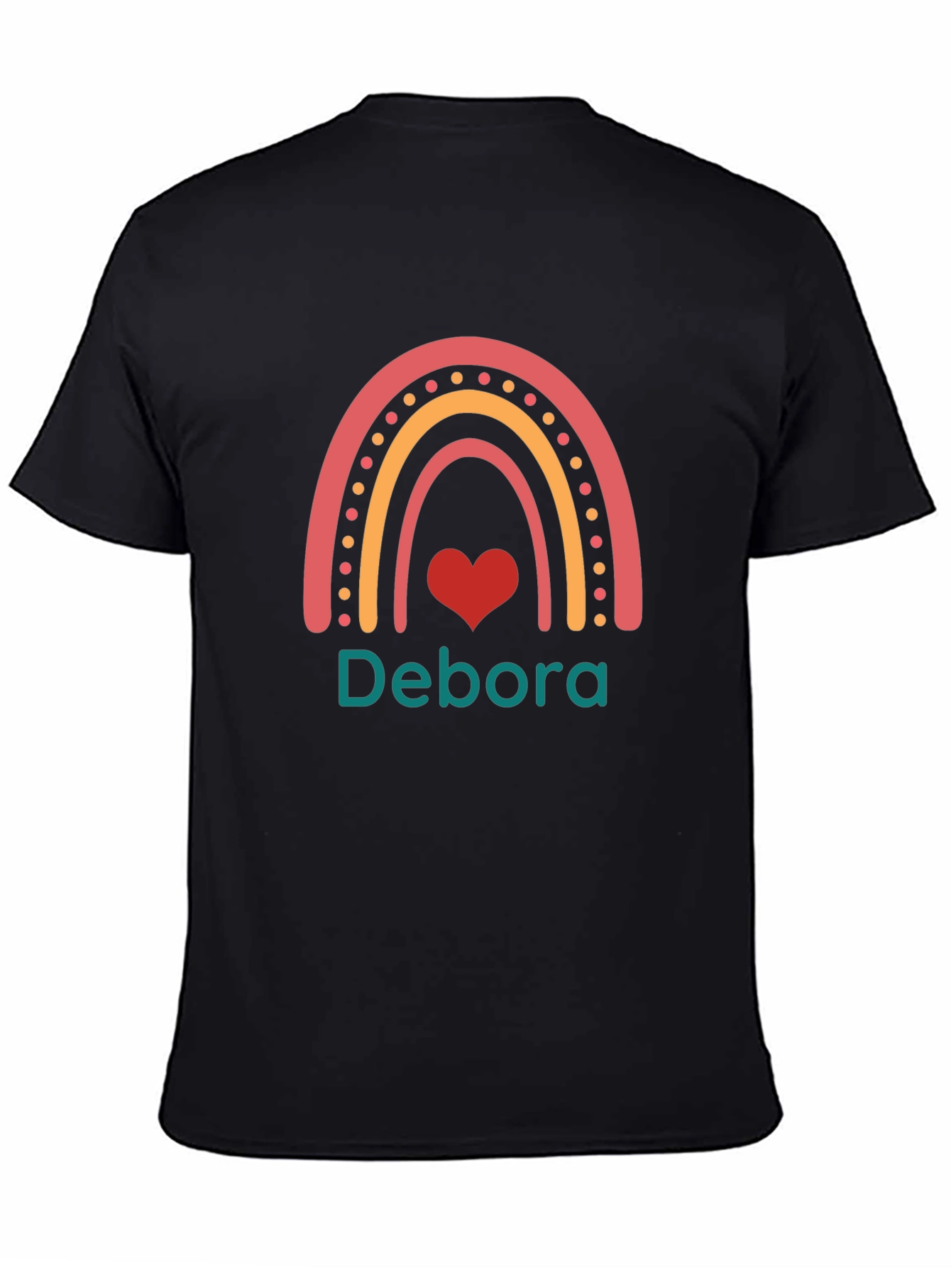 Debora Rainbow Heart Personalized T-Shirt