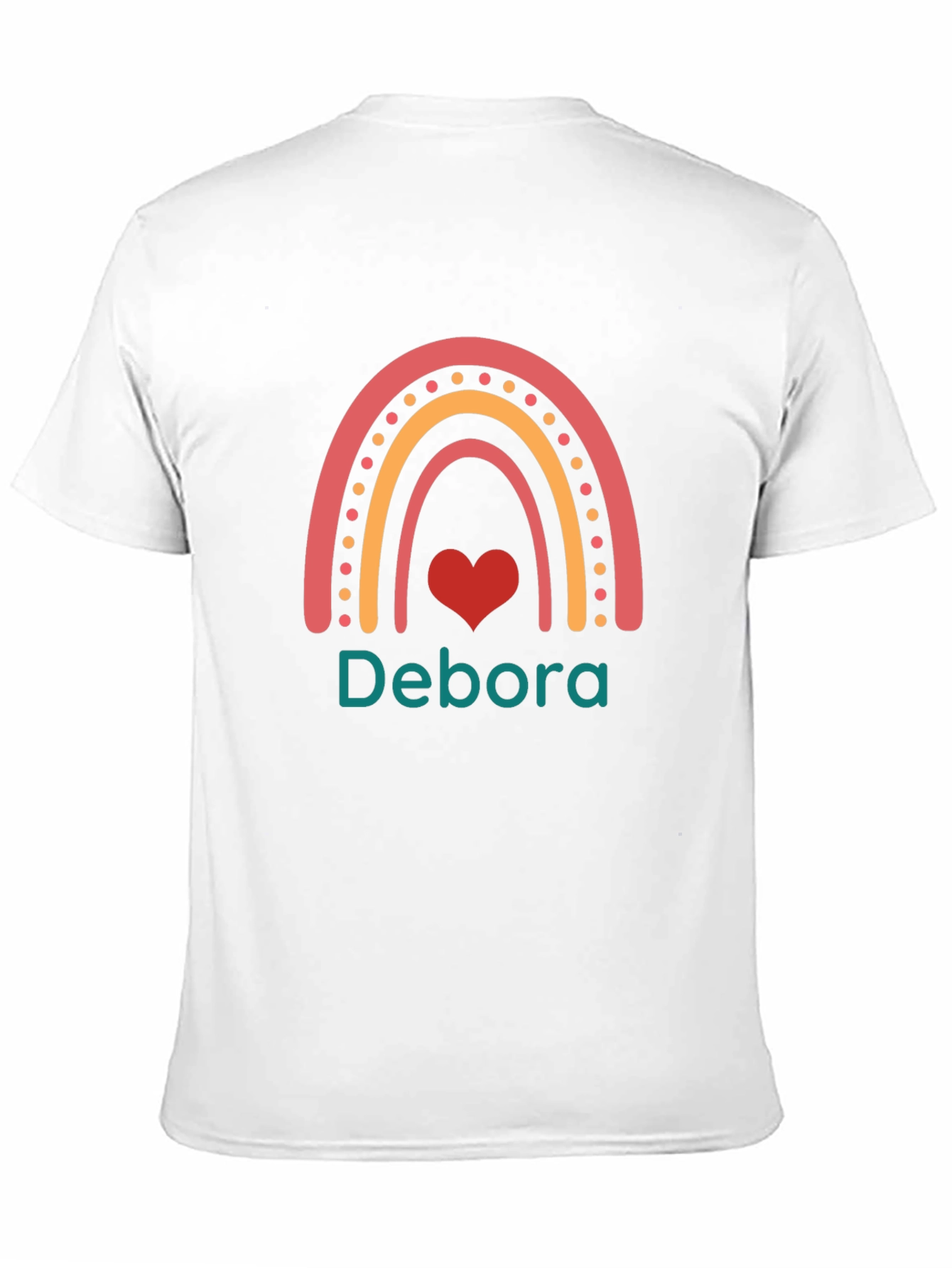 Debora Rainbow Heart Personalized T-Shirt