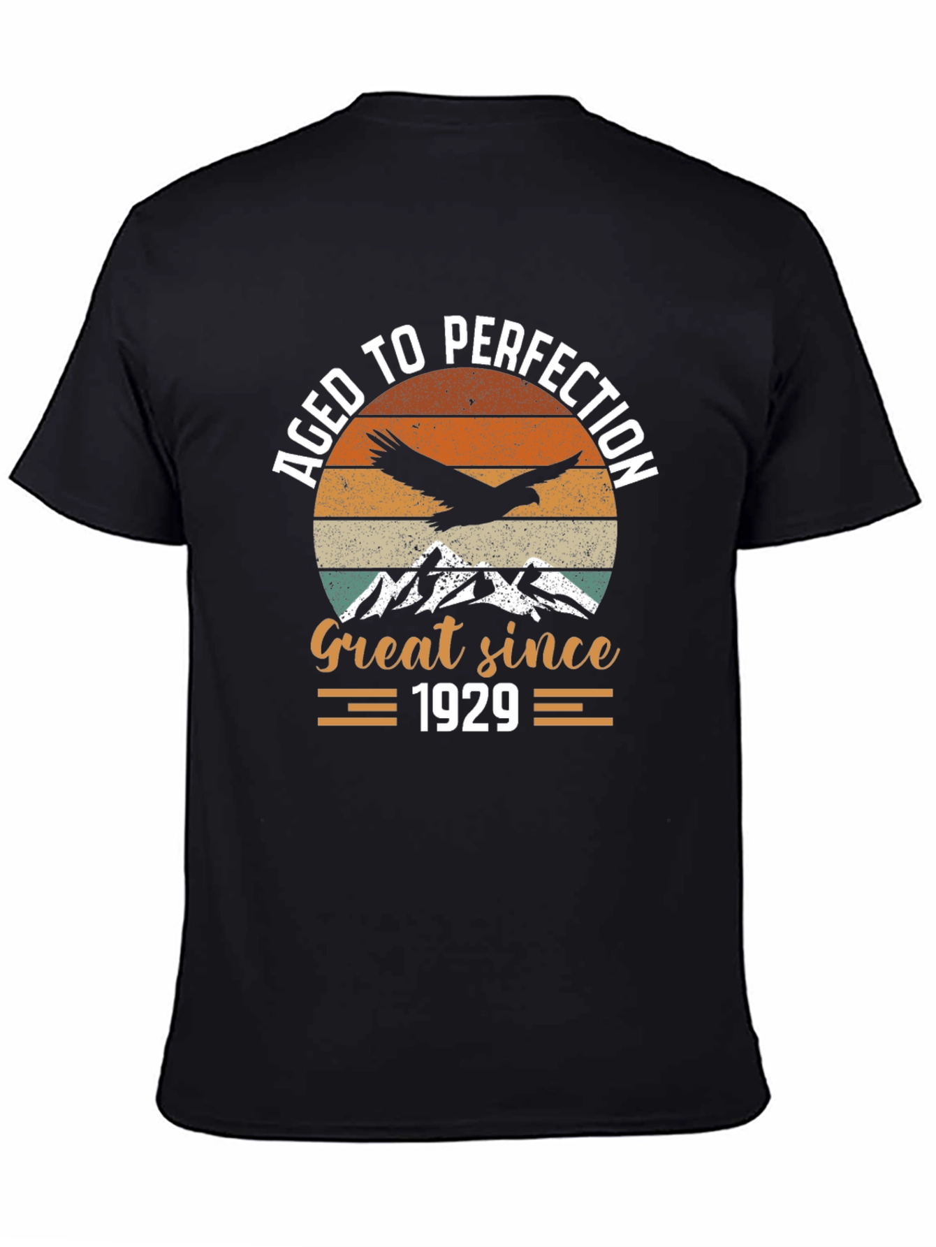 Aged To Perfection - Great Since 1929 Black T-Shirt