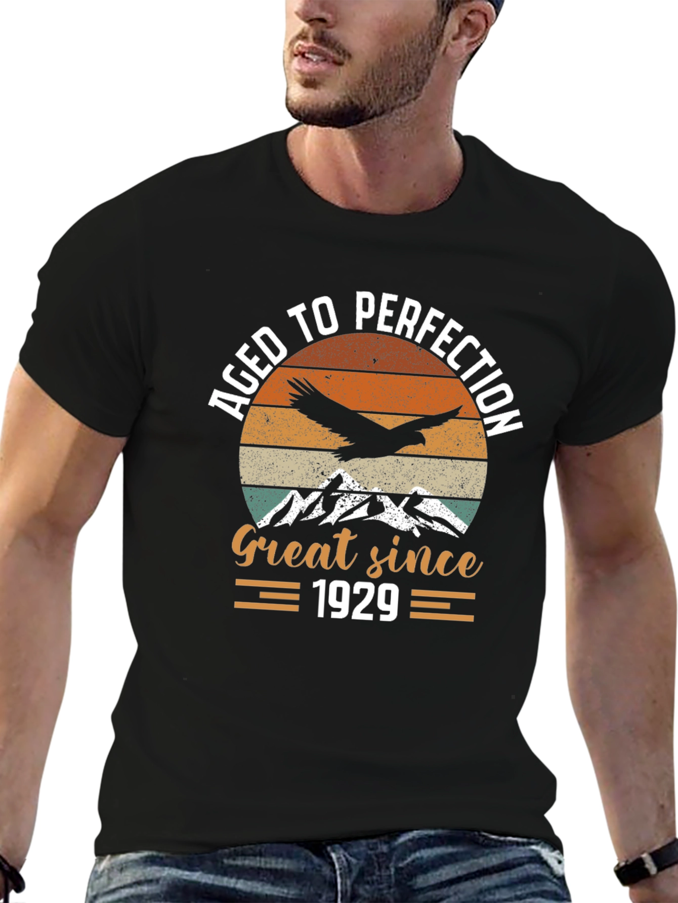 Aged To Perfection - Great Since 1929 Black T-Shirt
