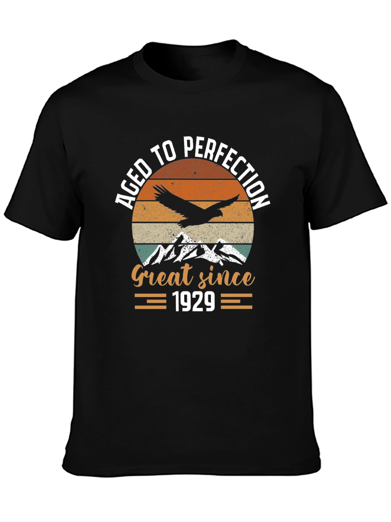 Aged To Perfection - Great Since 1929 Black T-Shirt