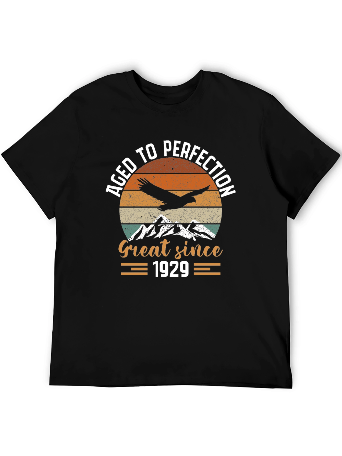 Aged To Perfection - Great Since 1929 Black T-Shirt