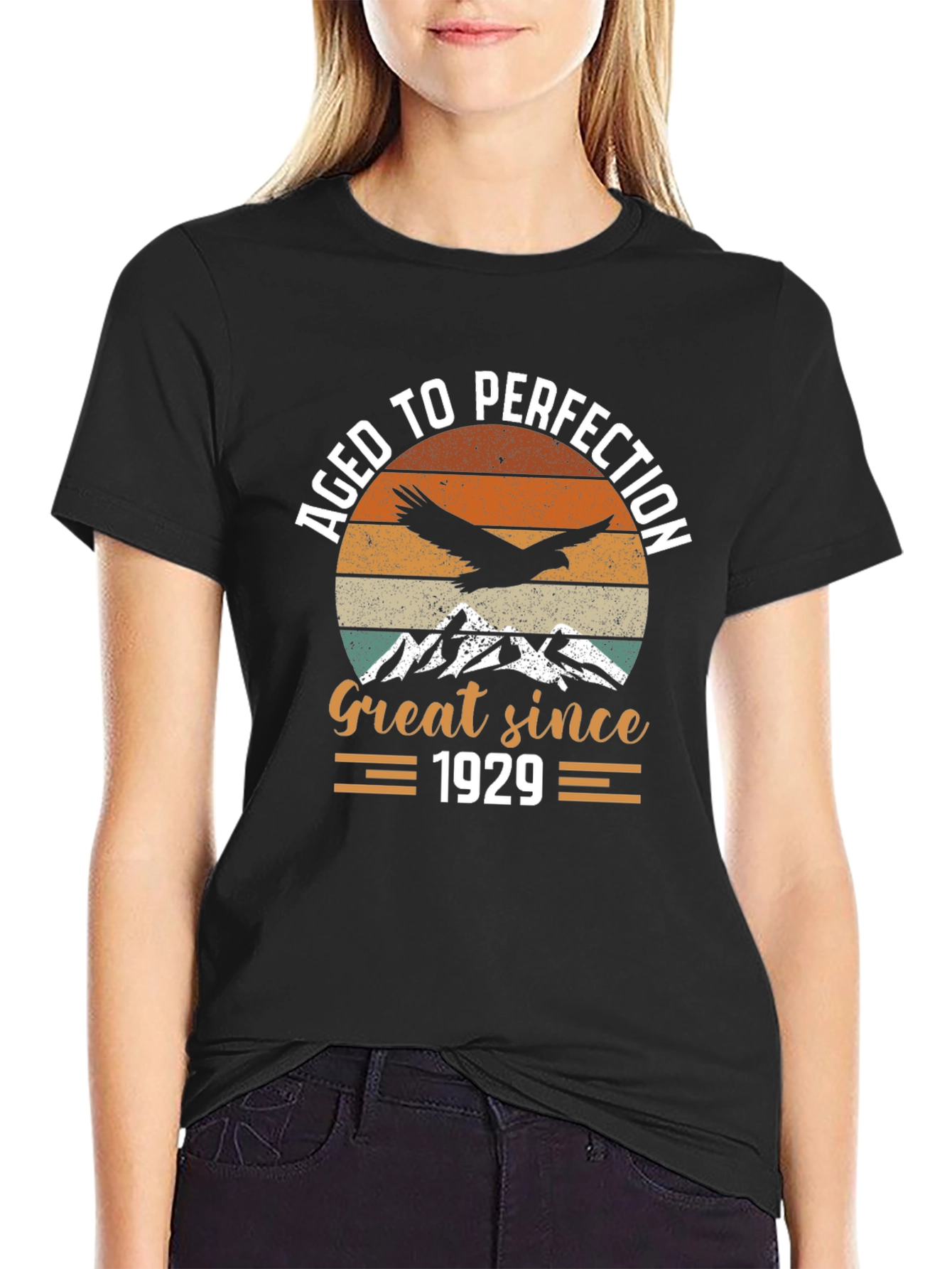 Aged To Perfection - Great Since 1929 Black T-Shirt