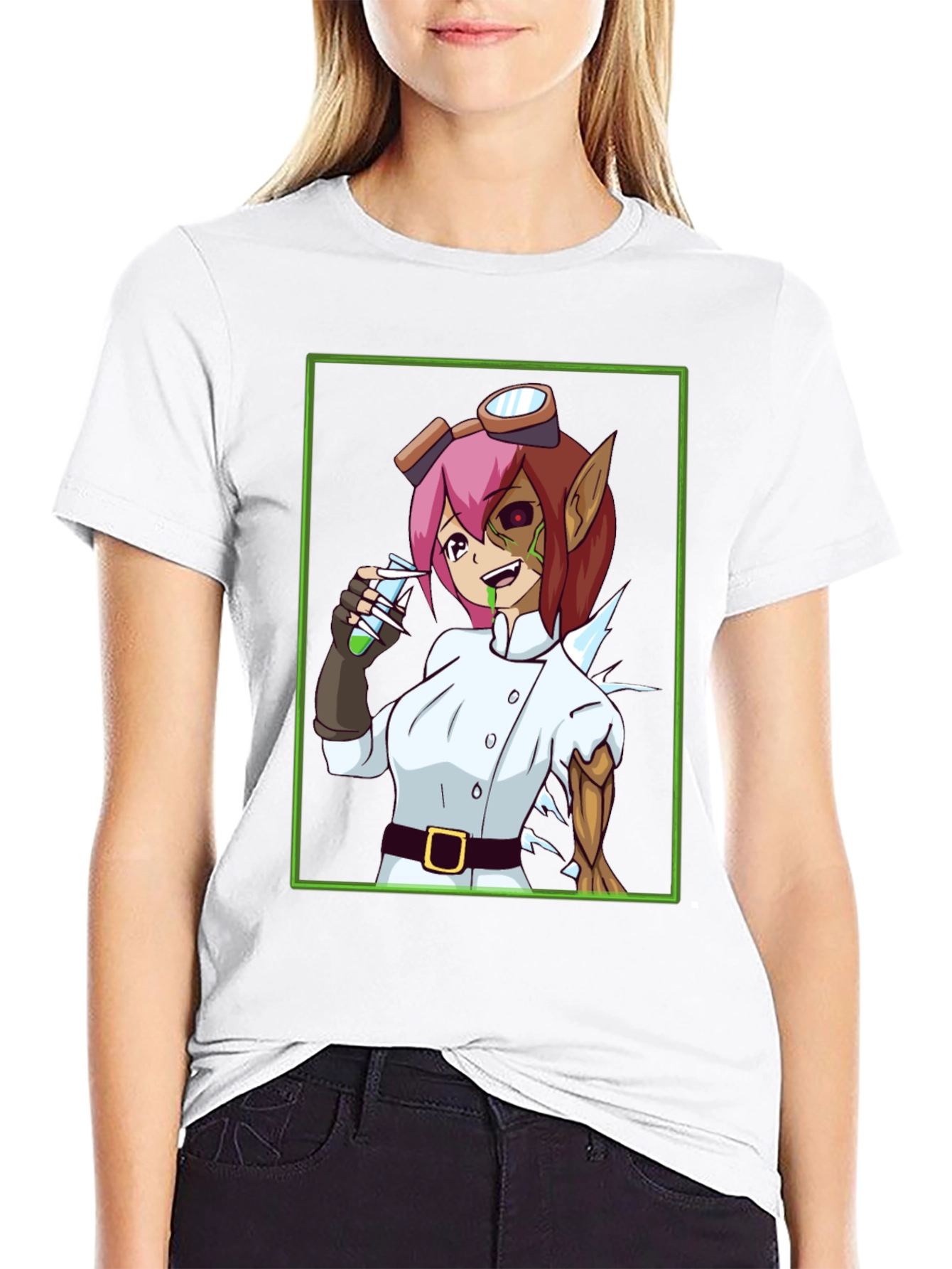 Mad Scientist Girl T-Shirt - Anime Style Design