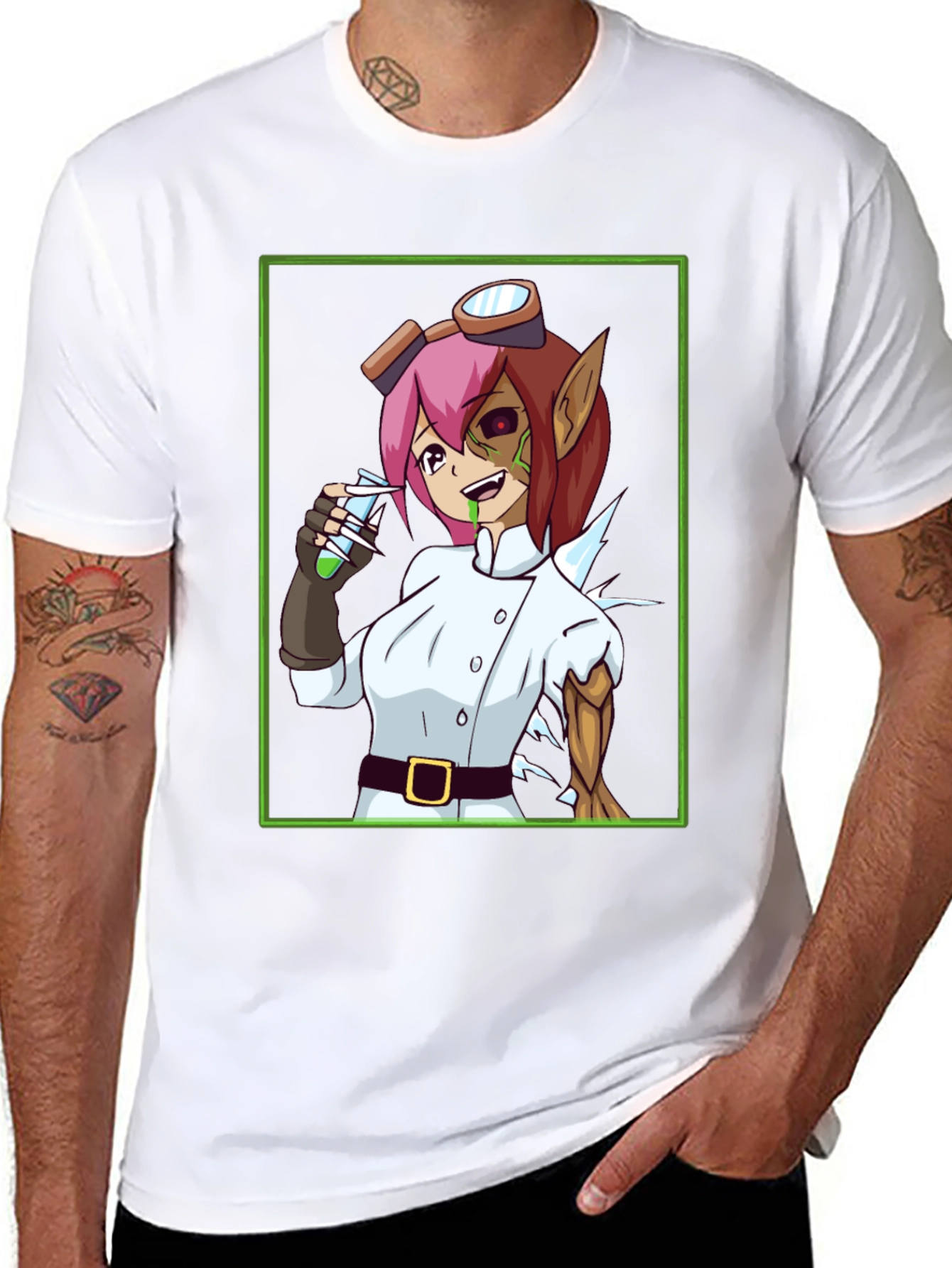 Mad Scientist Girl T-Shirt - Anime Style Design