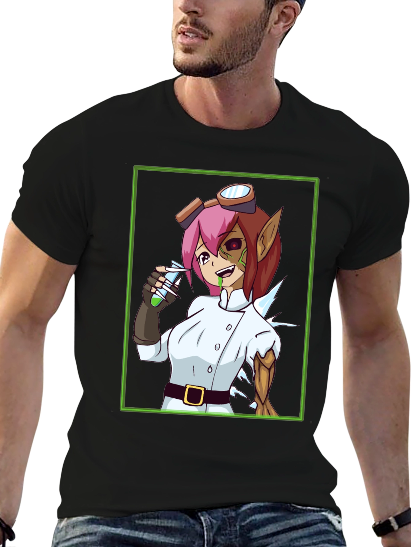 Mad Scientist Girl T-Shirt - Anime Style Design