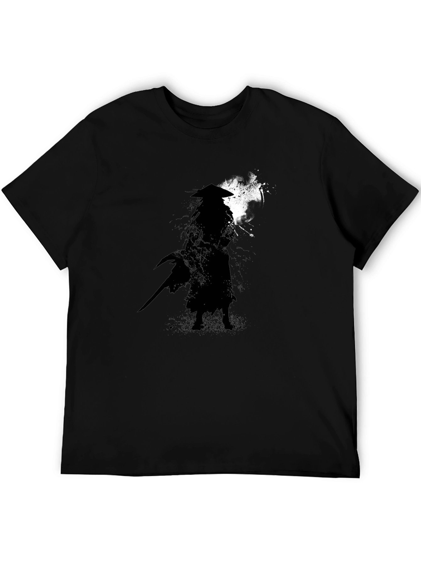 Samurai Silhouette Graphic T-Shirt - Classic Black Tee