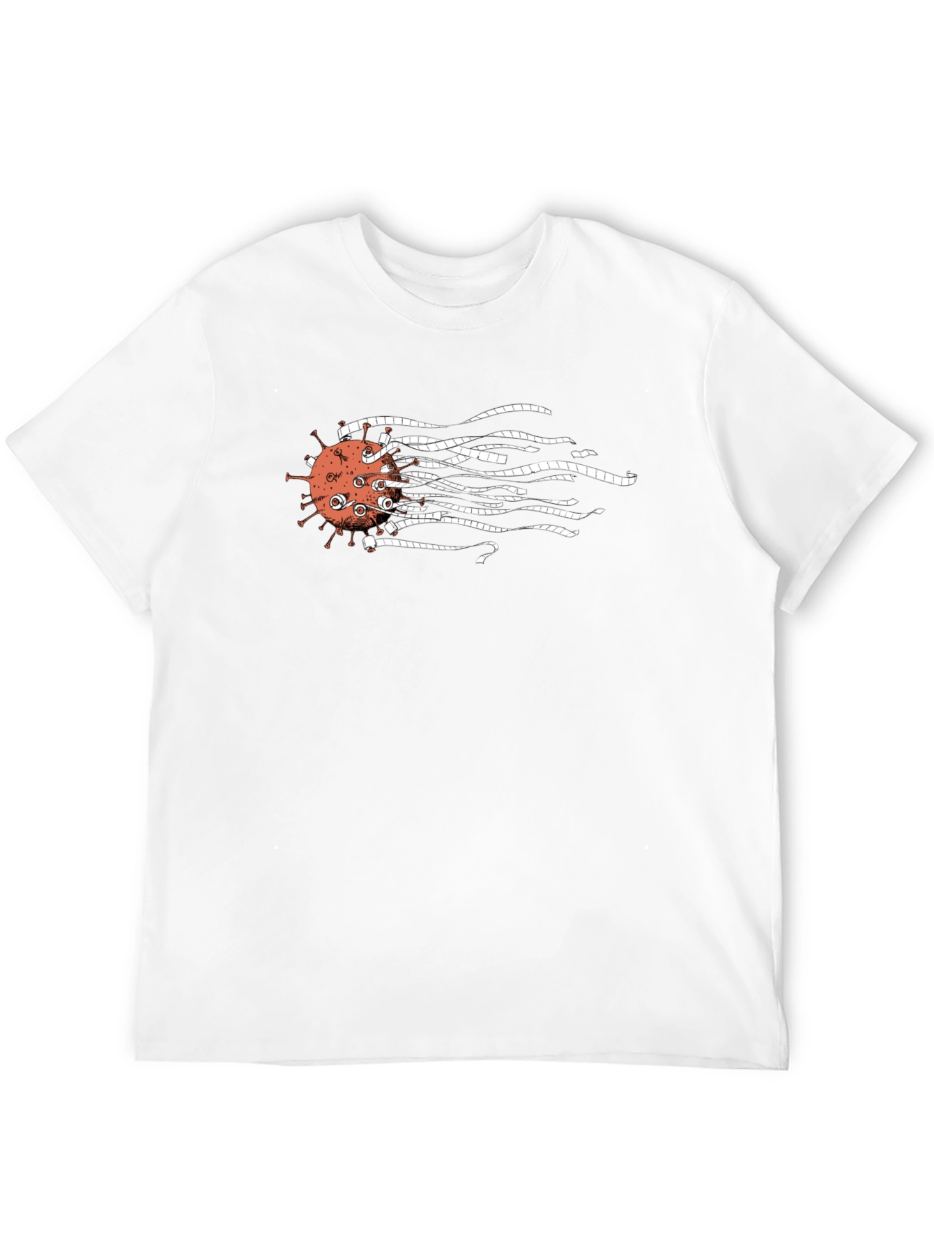 Unique Virus Design Black T-Shirt