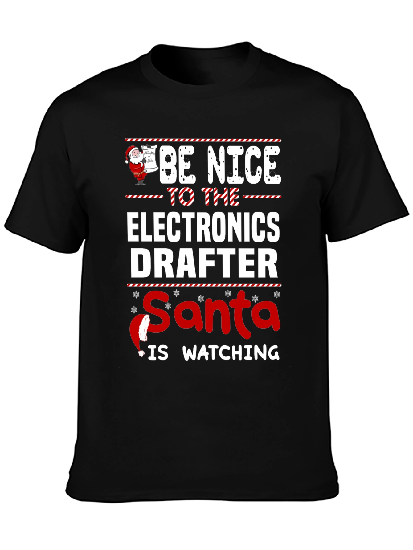 Electronics Drafter Santa Christmas T-Shirt