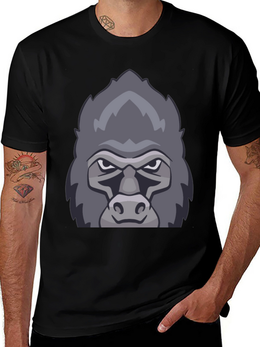 Gorilla Graphic T-Shirt - Mens Black Crew Neck Tee
