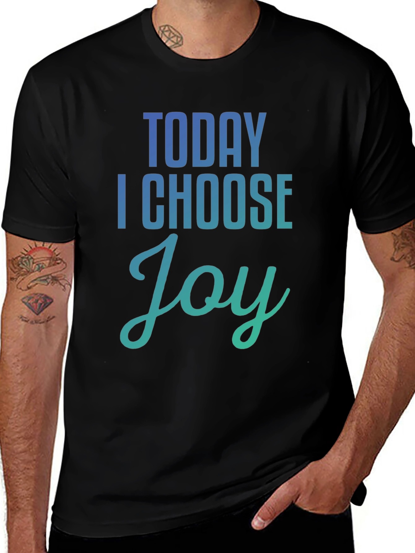 Today I Choose Joy Graphic Tee - Black Unisex