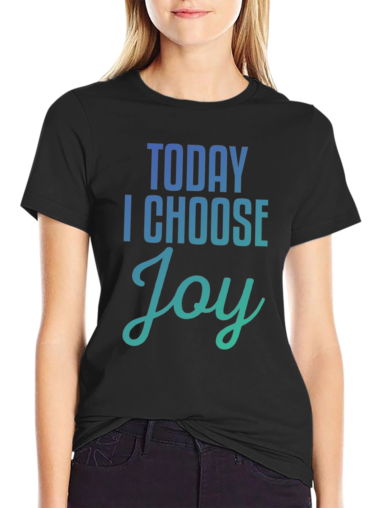 Today I Choose Joy Graphic Tee - Black Unisex