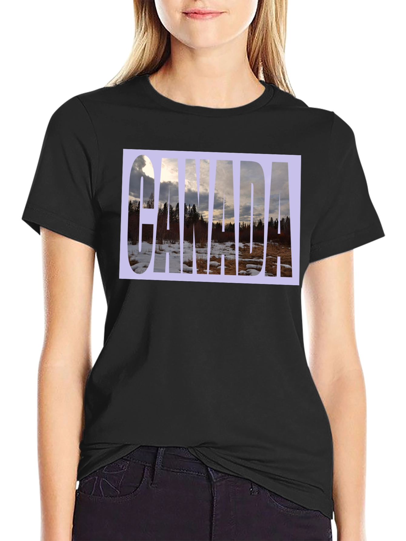 Canada Landscape Graphic Tee - Black T-Shirt