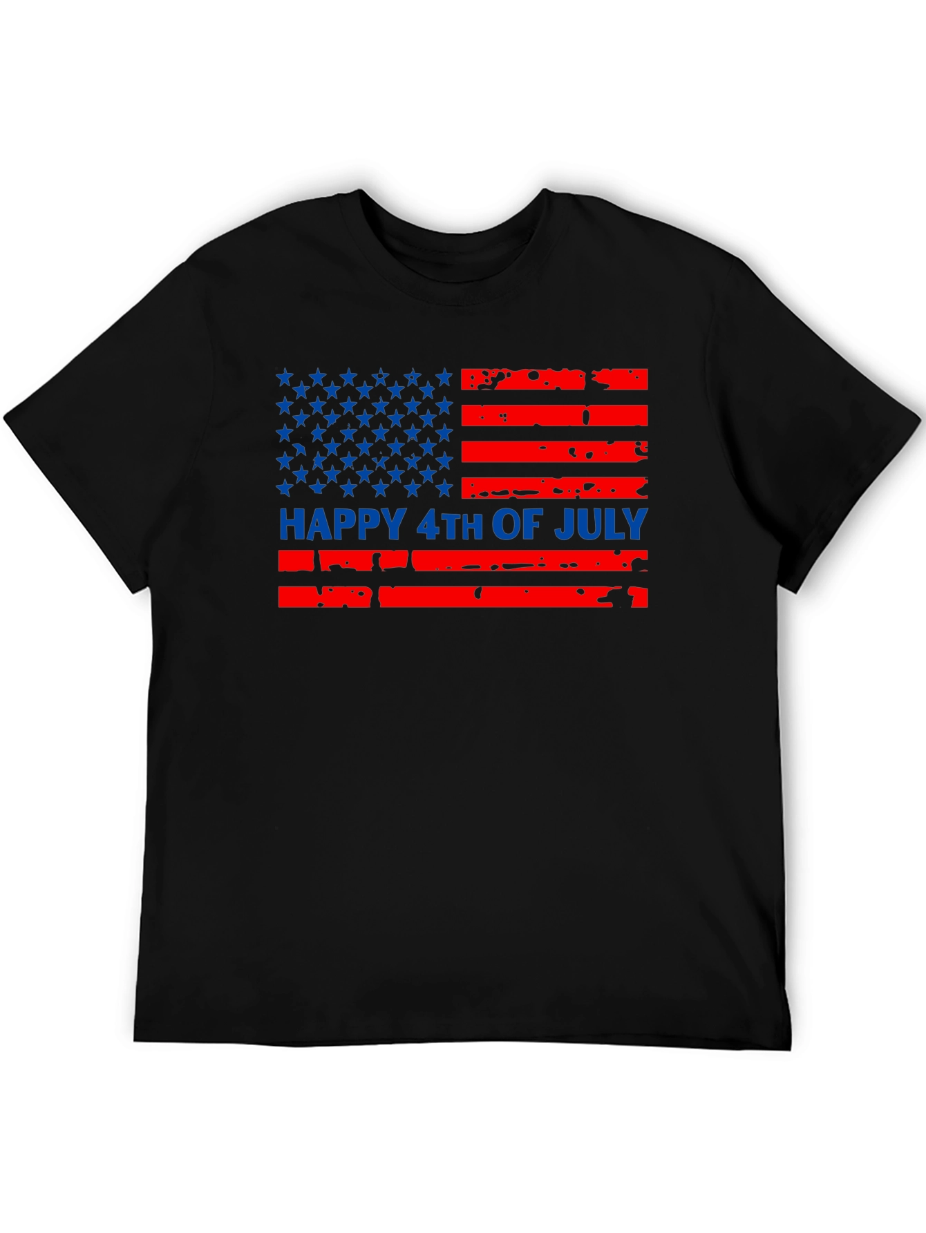 Happy 4th of July American Flag Graphic Tee
