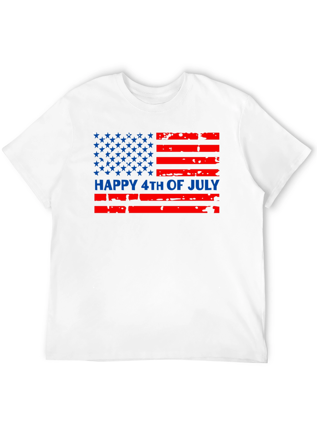 Happy 4th of July American Flag Graphic Tee