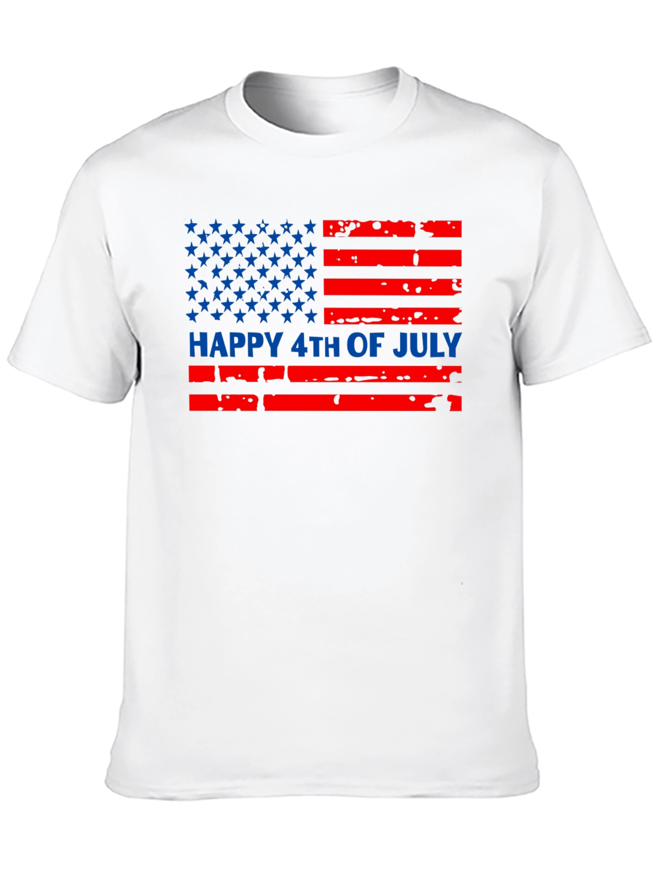 Happy 4th of July American Flag Graphic Tee