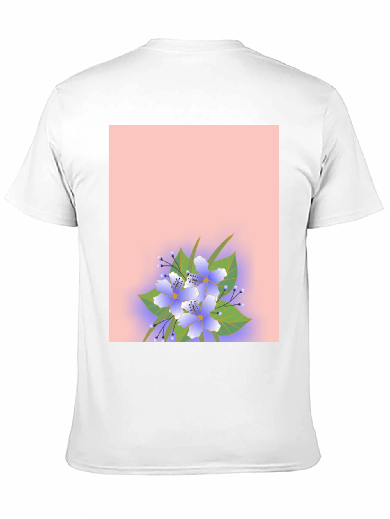 Floral Print Black Tee Shirt