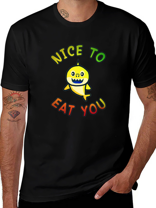 Nice To Eat You Baby Shark Graphic Tee