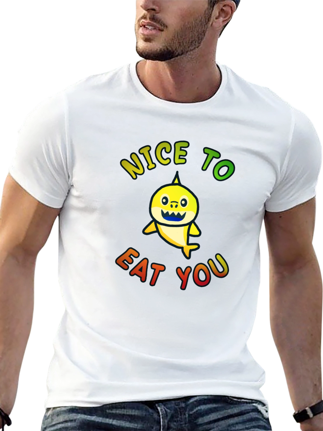 Nice To Eat You Baby Shark Graphic Tee