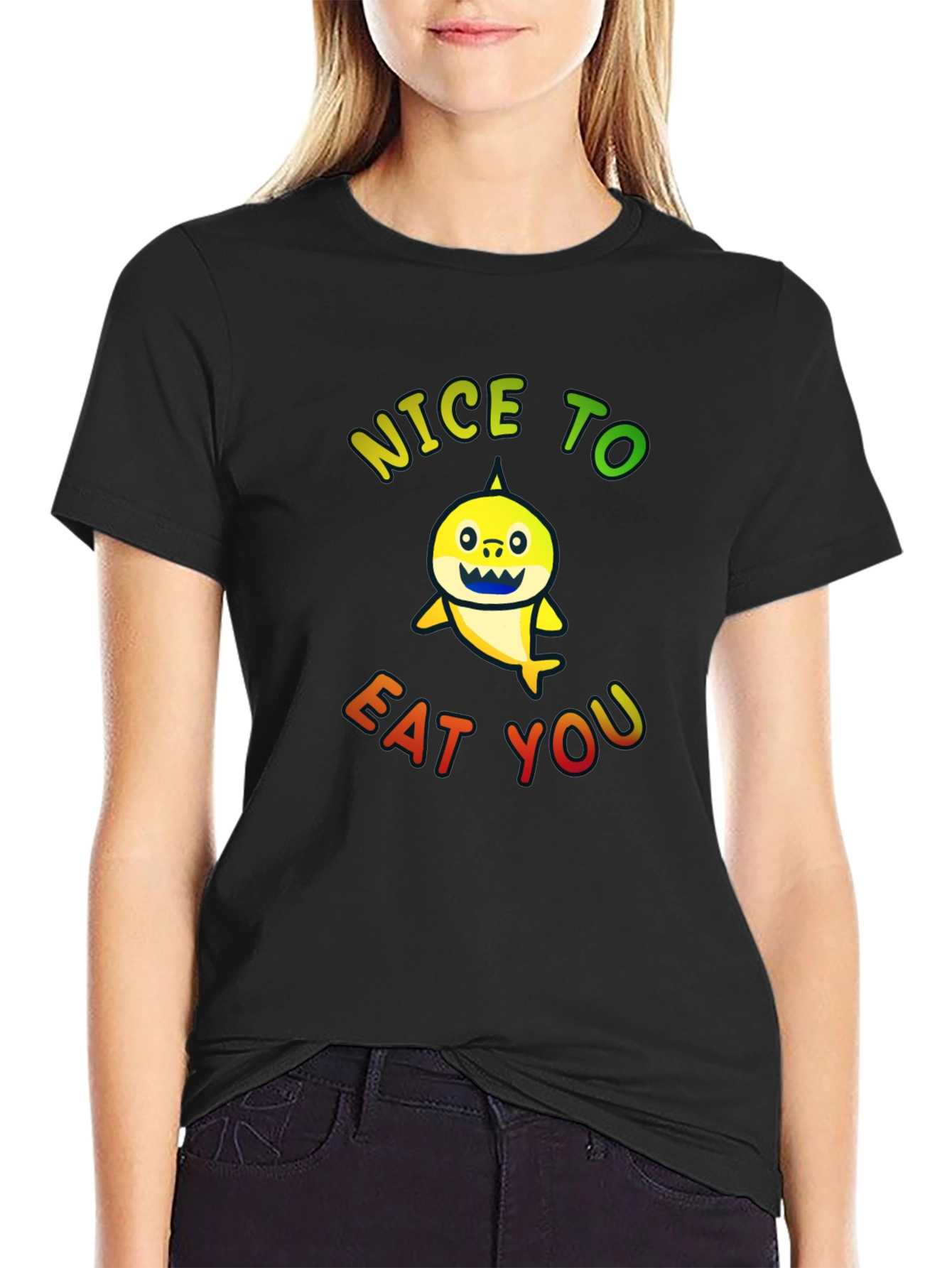 Nice To Eat You Baby Shark Graphic Tee