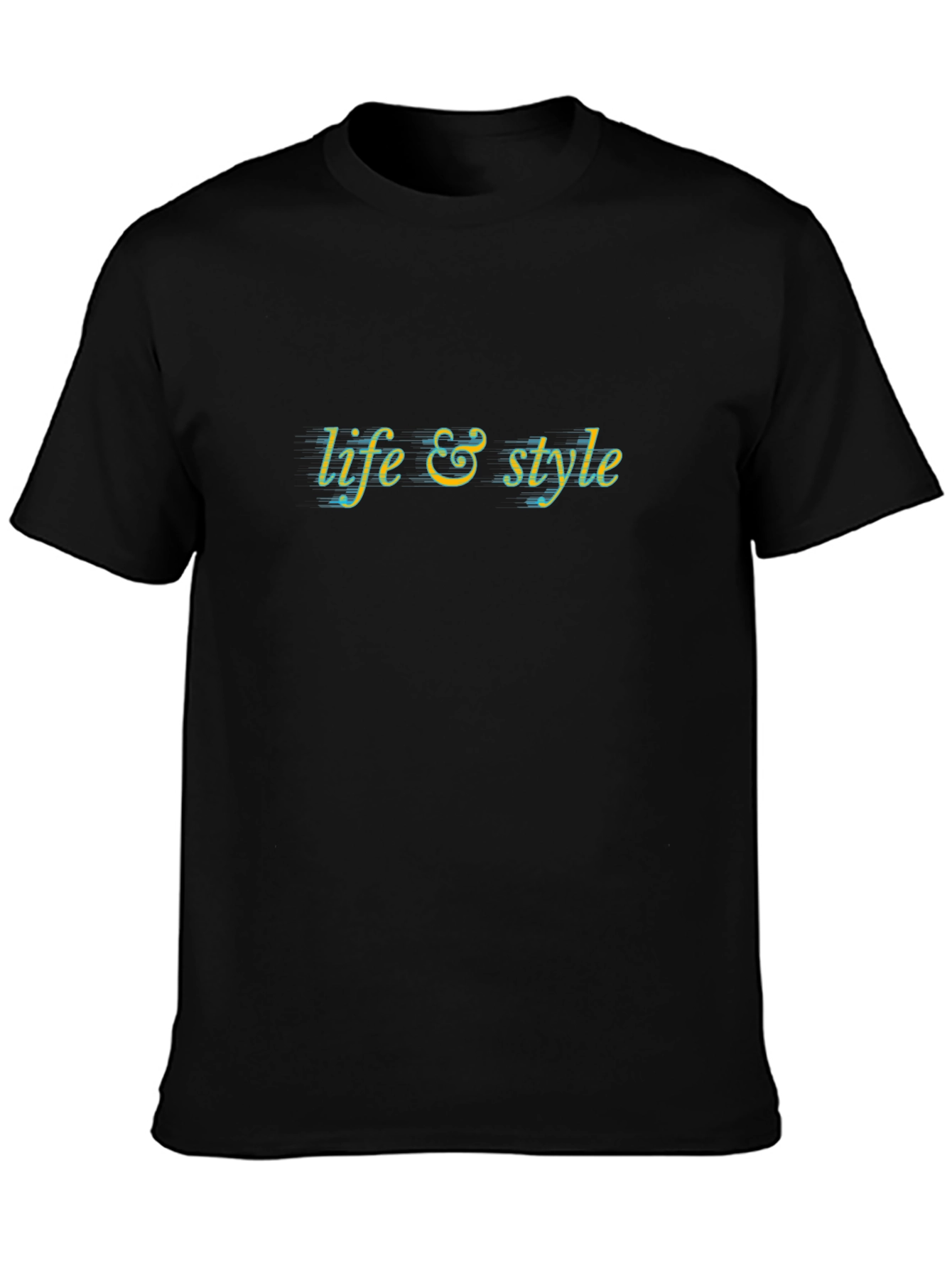 Life & Style Graphic Tee - Black Cotton Blend