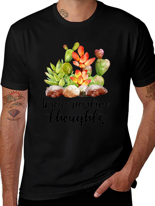 Grow Positive Thoughts T-Shirt - Unisex Soft Cotton Tee
