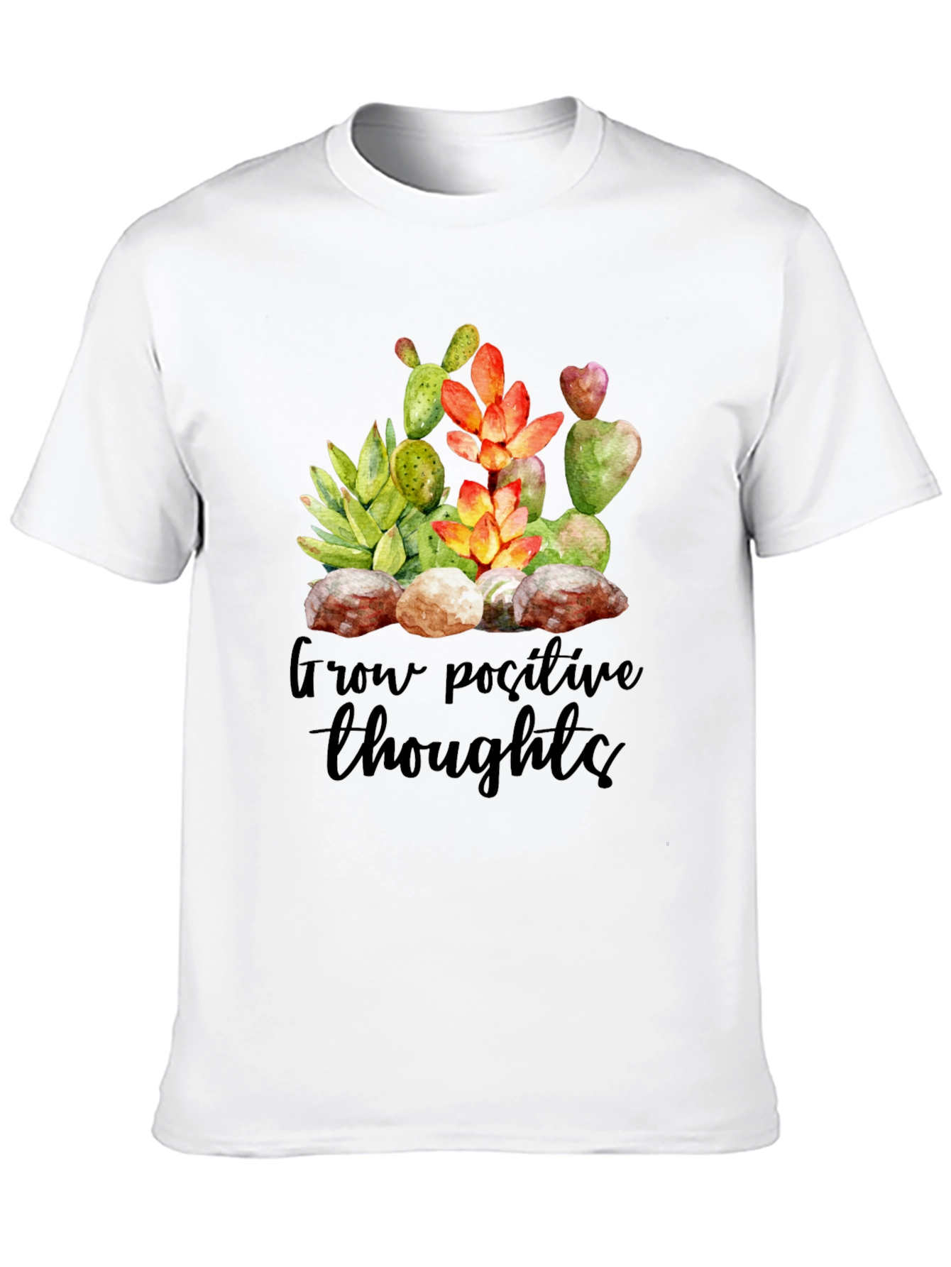 Grow Positive Thoughts T-Shirt - Unisex Soft Cotton Tee