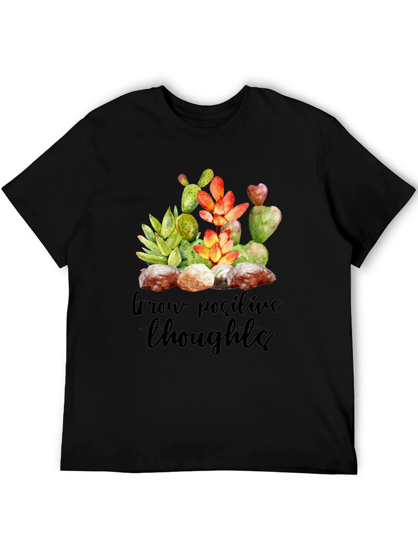 Grow Positive Thoughts T-Shirt - Unisex Soft Cotton Tee