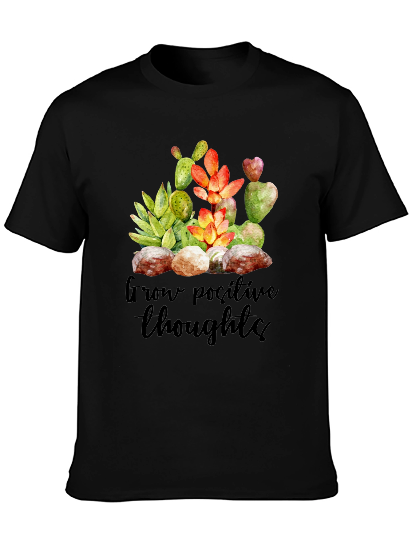 Grow Positive Thoughts T-Shirt - Unisex Soft Cotton Tee