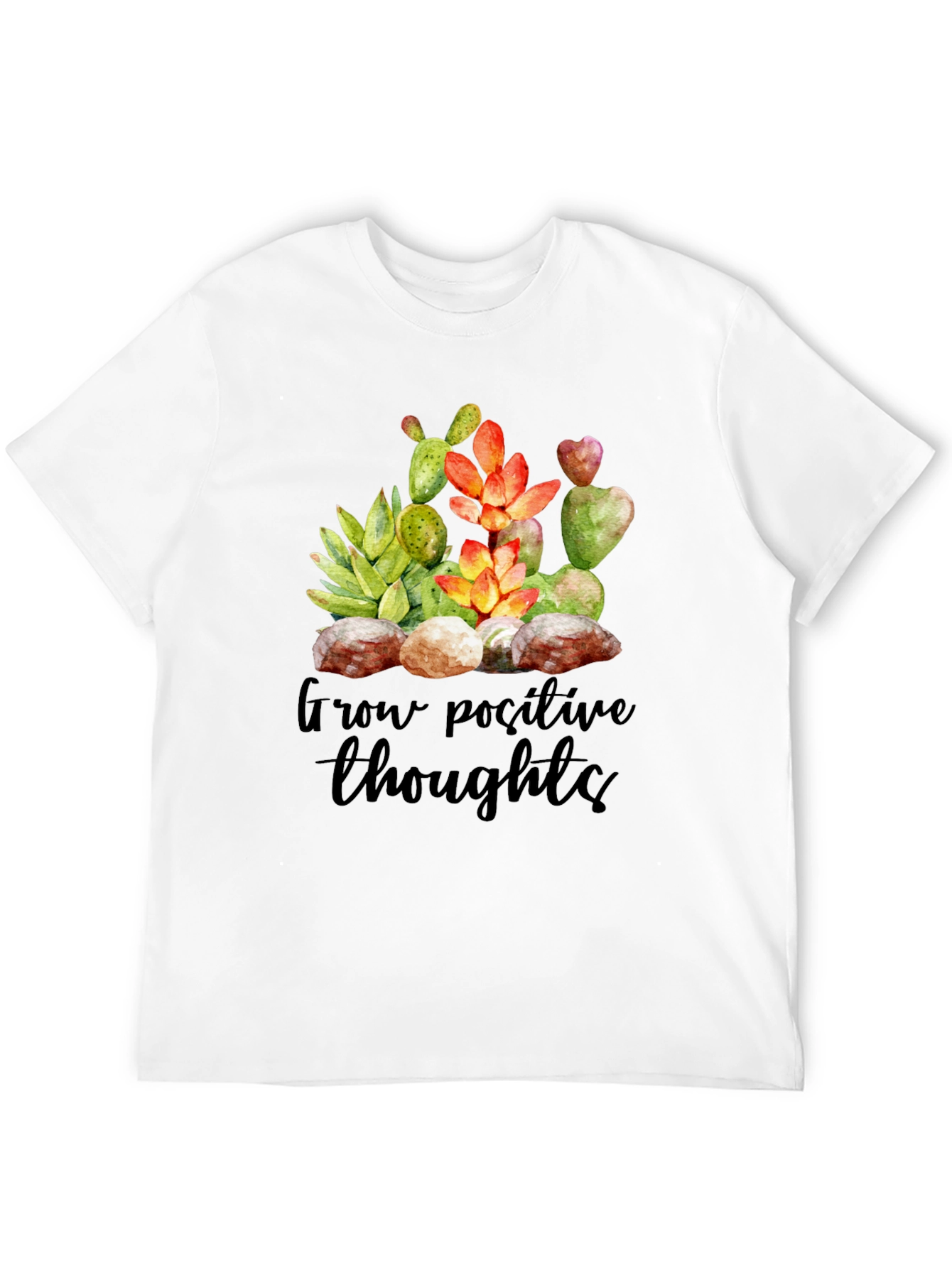 Grow Positive Thoughts T-Shirt - Unisex Soft Cotton Tee