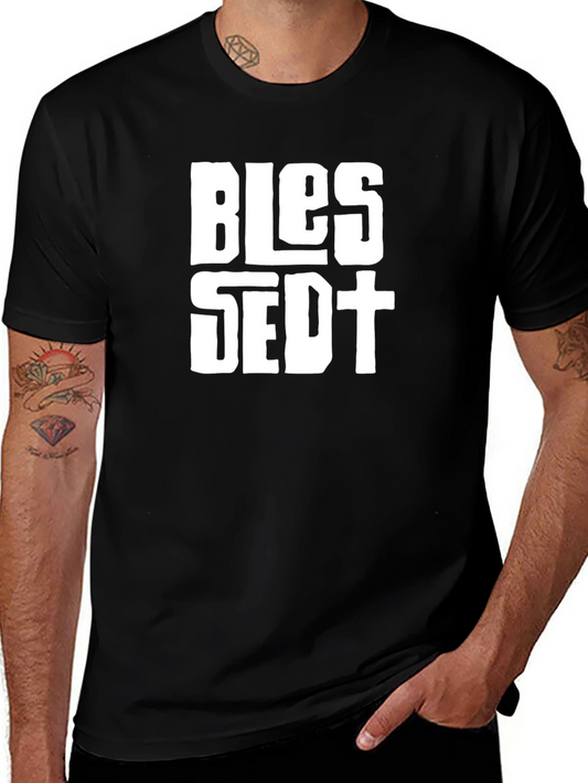 Blessed Graphic T-Shirt - Black Cotton Tee