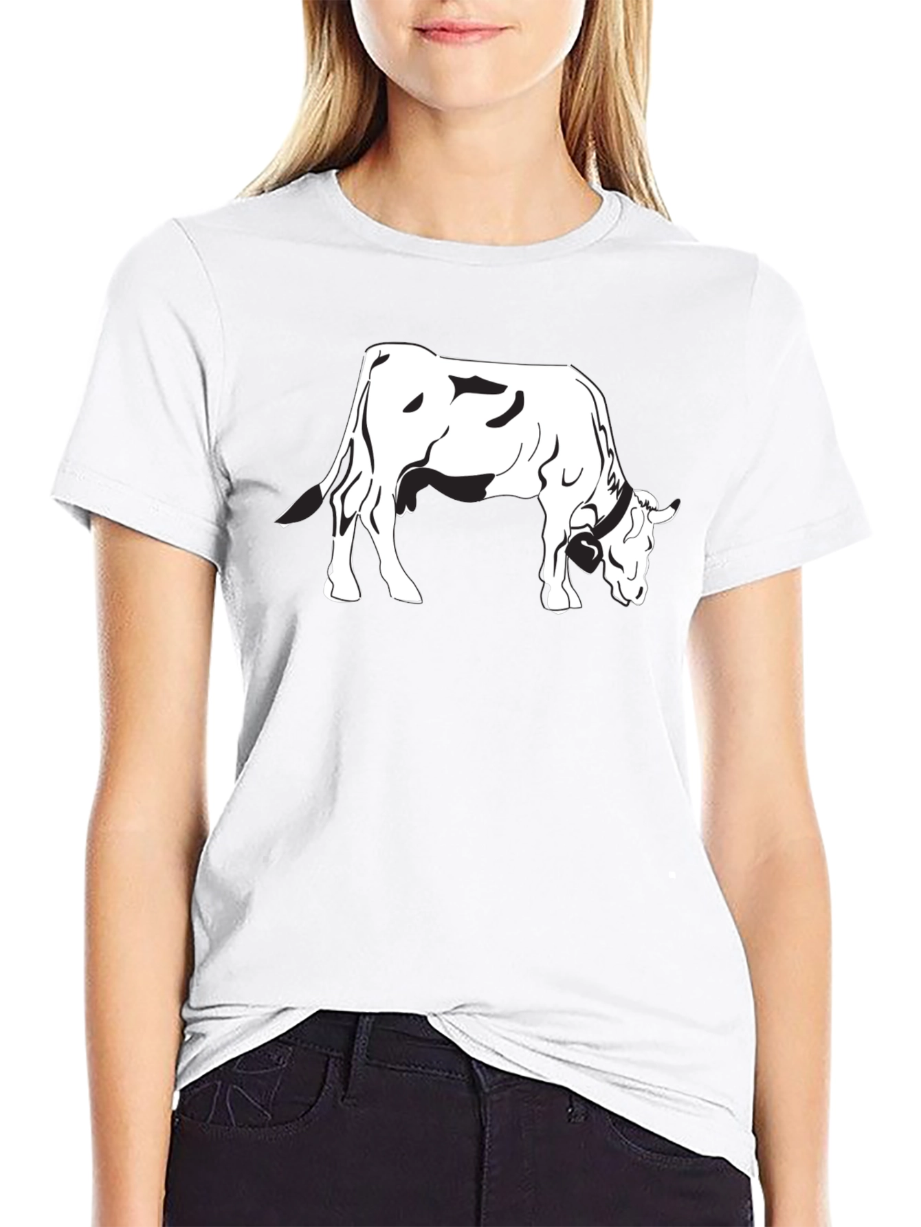 Cow Graphic Black T-Shirt