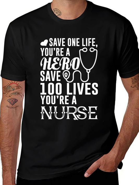 Hero Nurse Graphic Tee - Save Lives