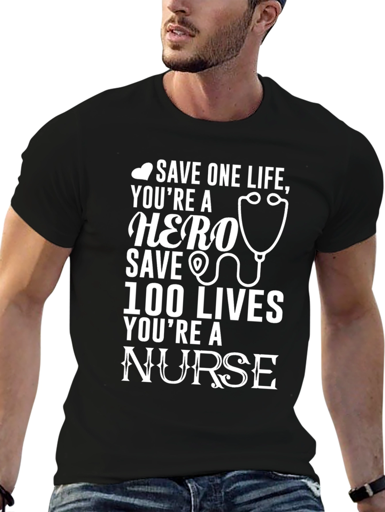 Hero Nurse Graphic Tee - Save Lives