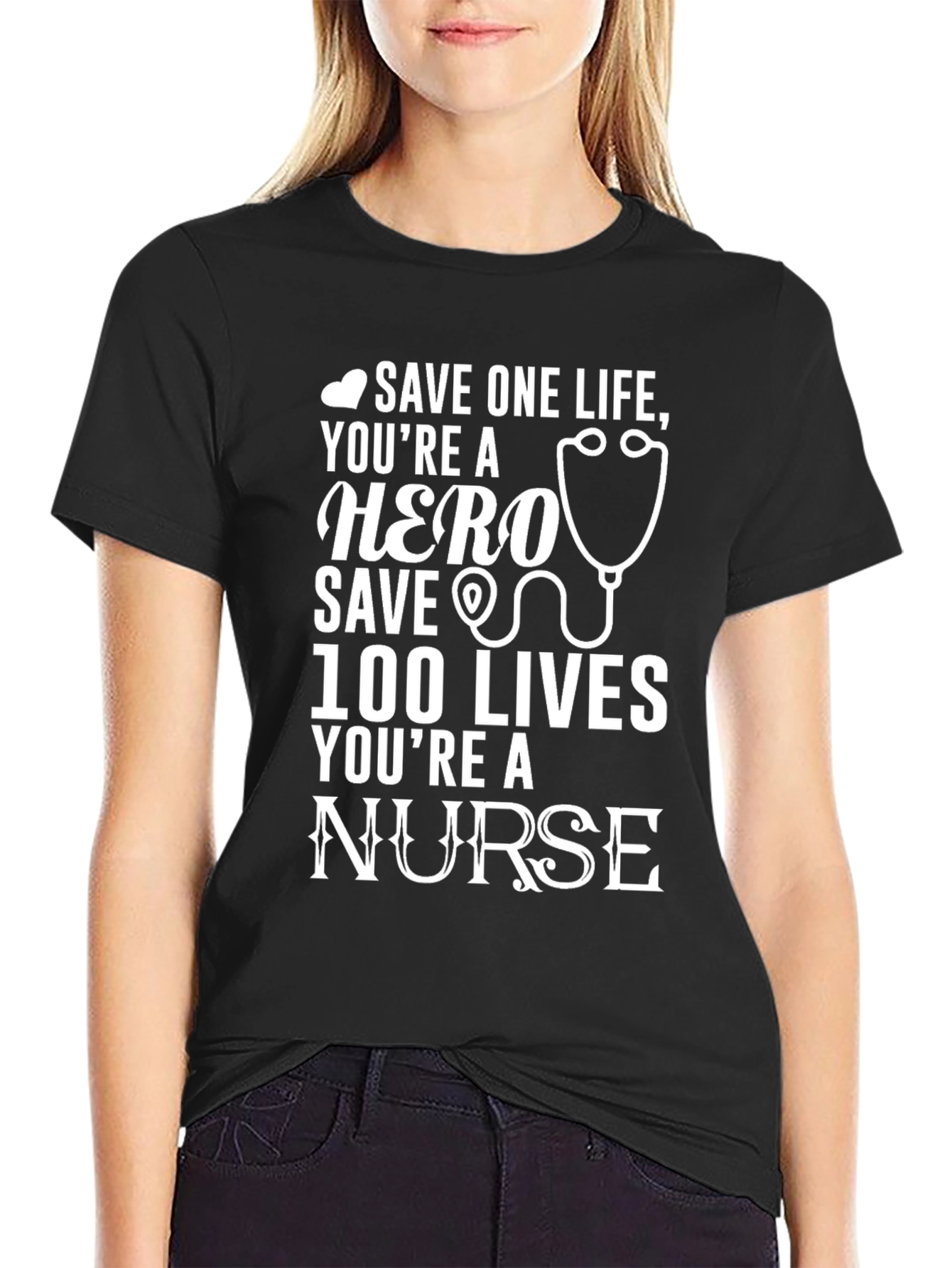Hero Nurse Graphic Tee - Save Lives