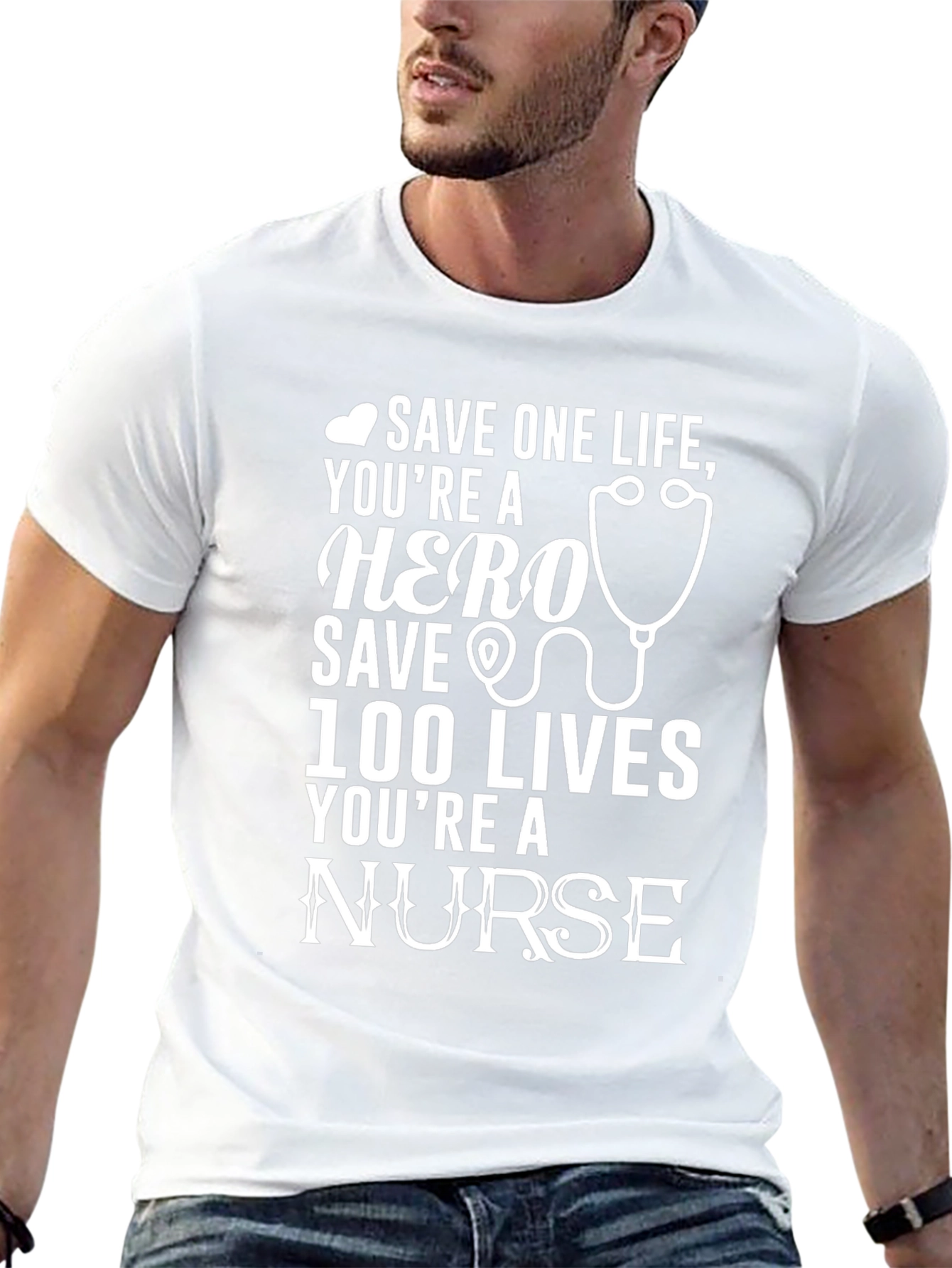 Hero Nurse Graphic Tee - Save Lives