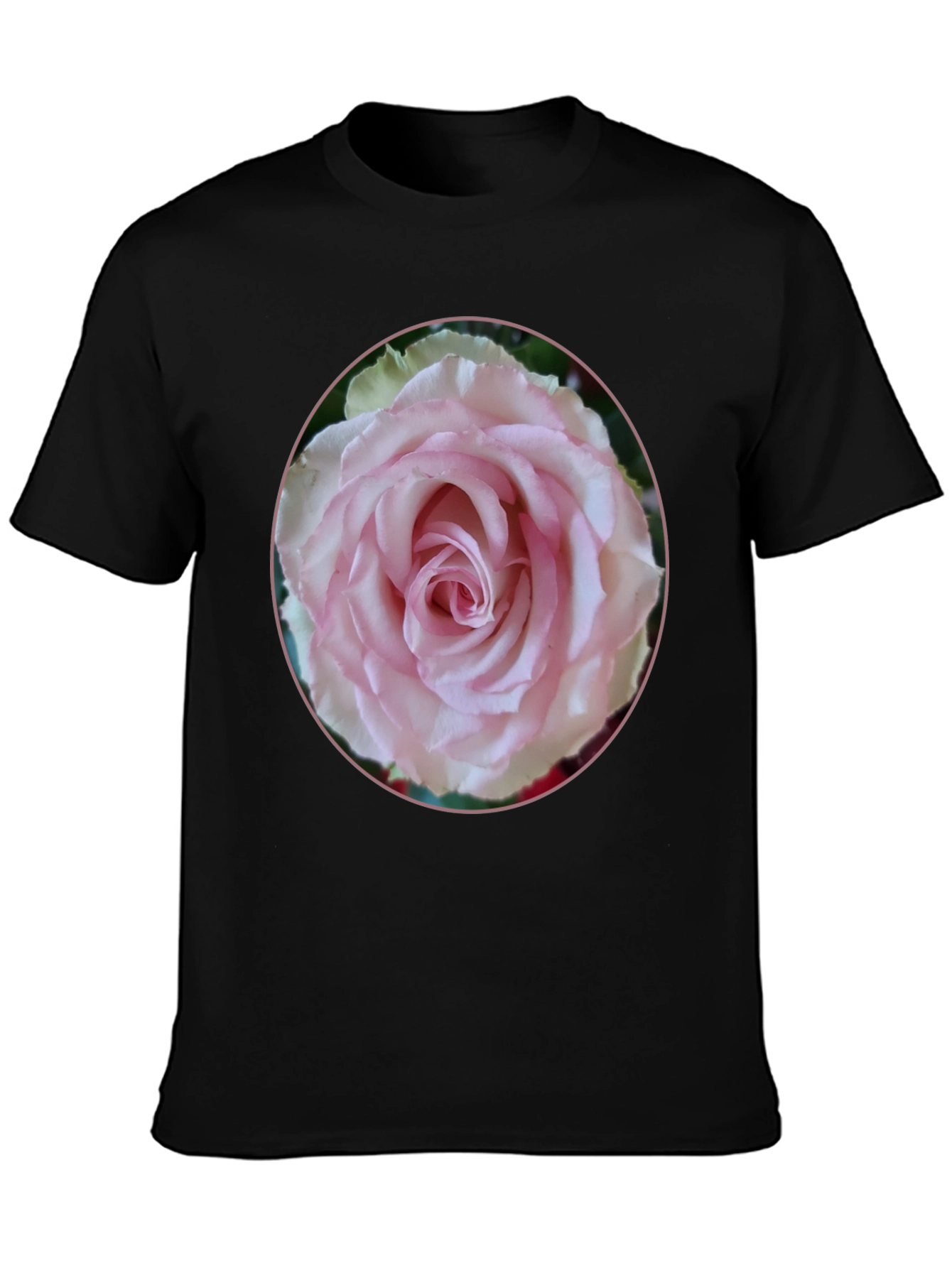 Rose Graphic Tee - Black Stylish Floral Design
