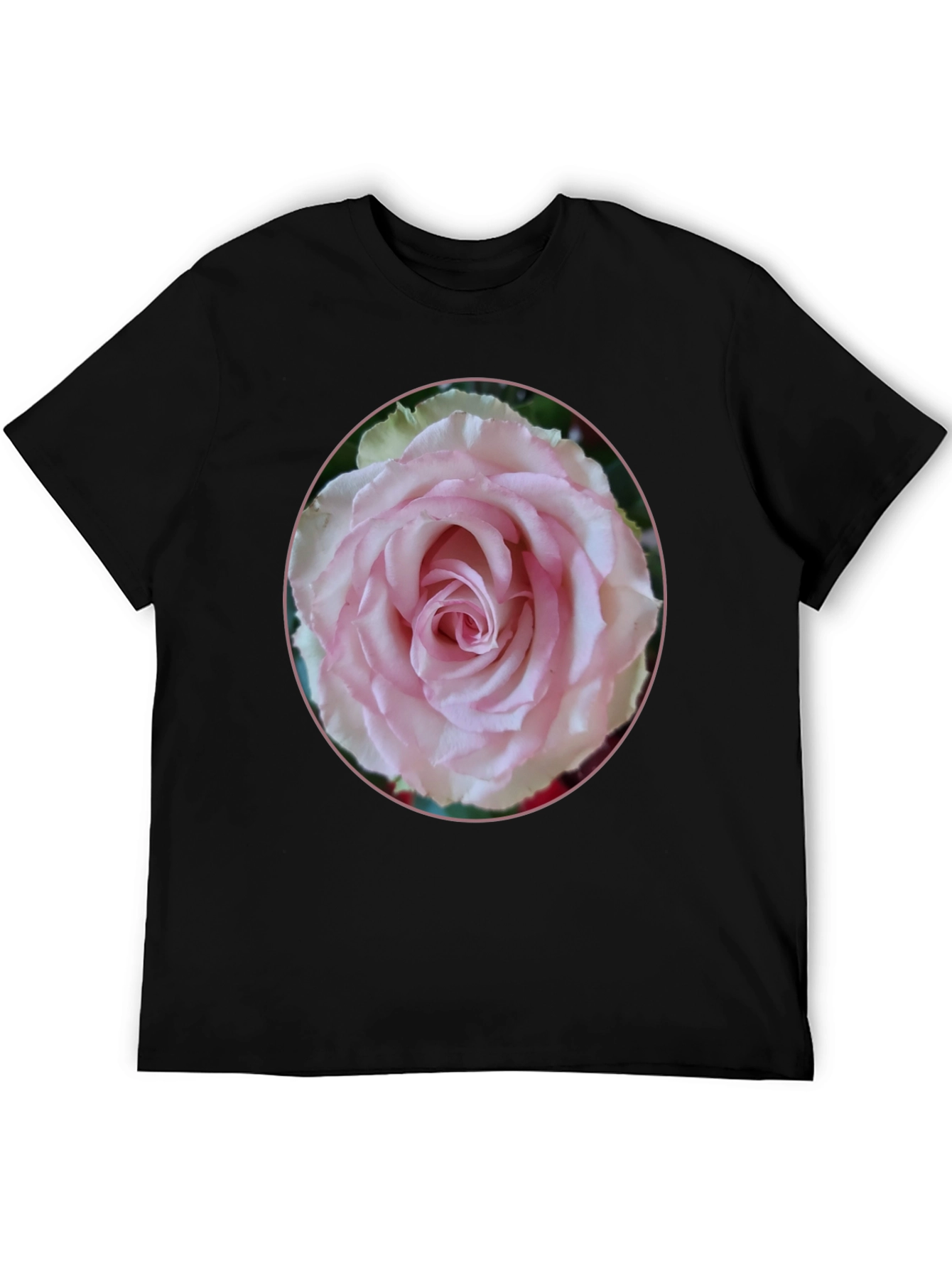 Rose Graphic Tee - Black Stylish Floral Design