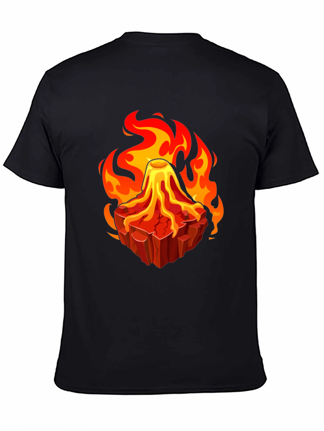 Volcano Lava Flames Graphic T-Shirt - Unique Design