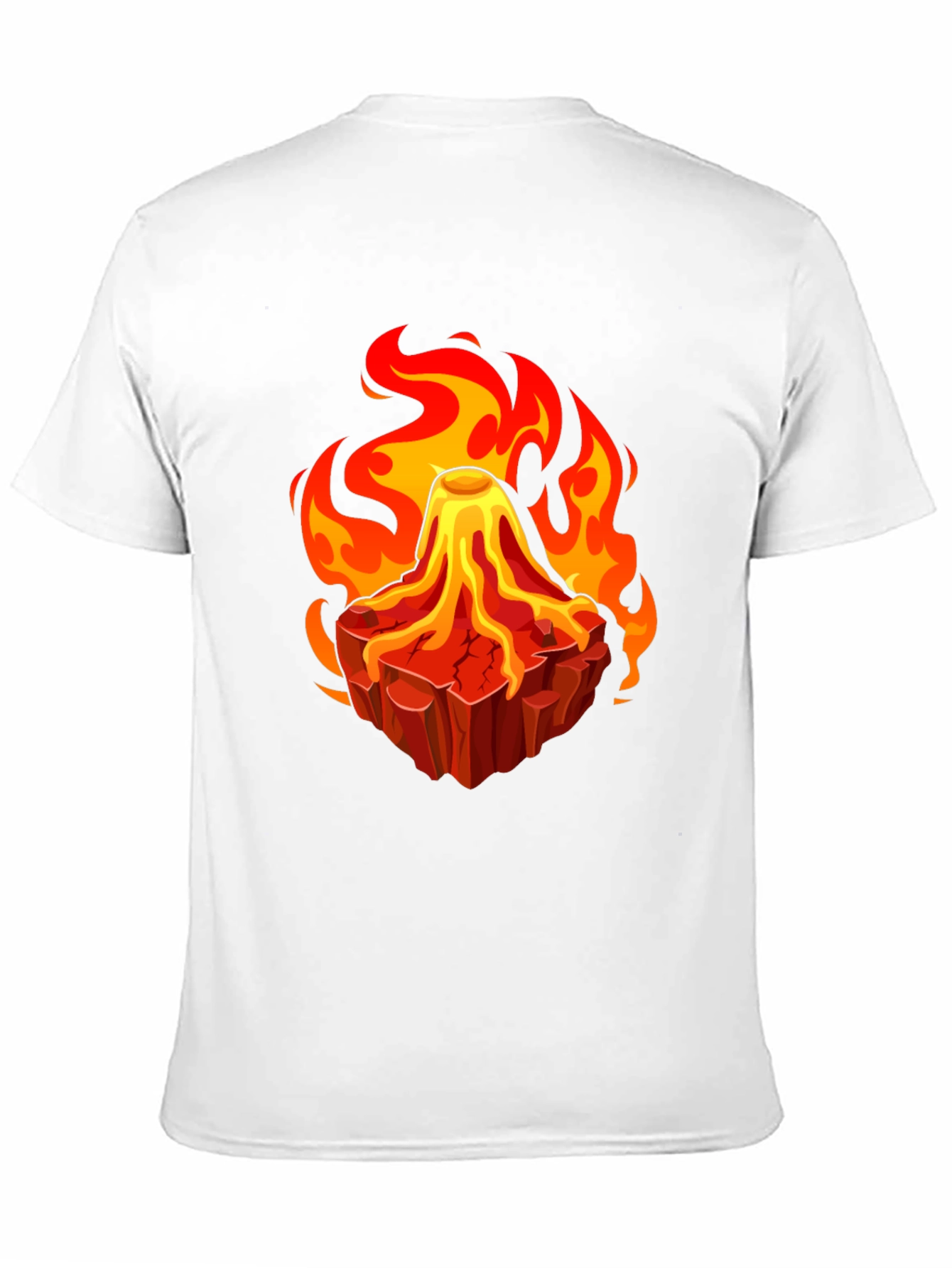 Volcano Lava Flames Graphic T-Shirt - Unique Design