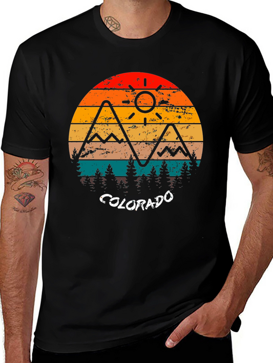 Colorado Mountain Sunset Graphic T-Shirt