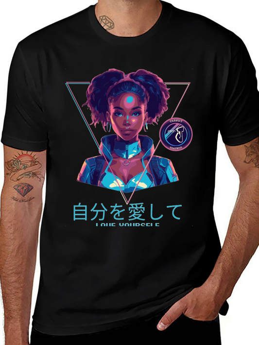 Cyberpunk Afro Girl T-Shirt