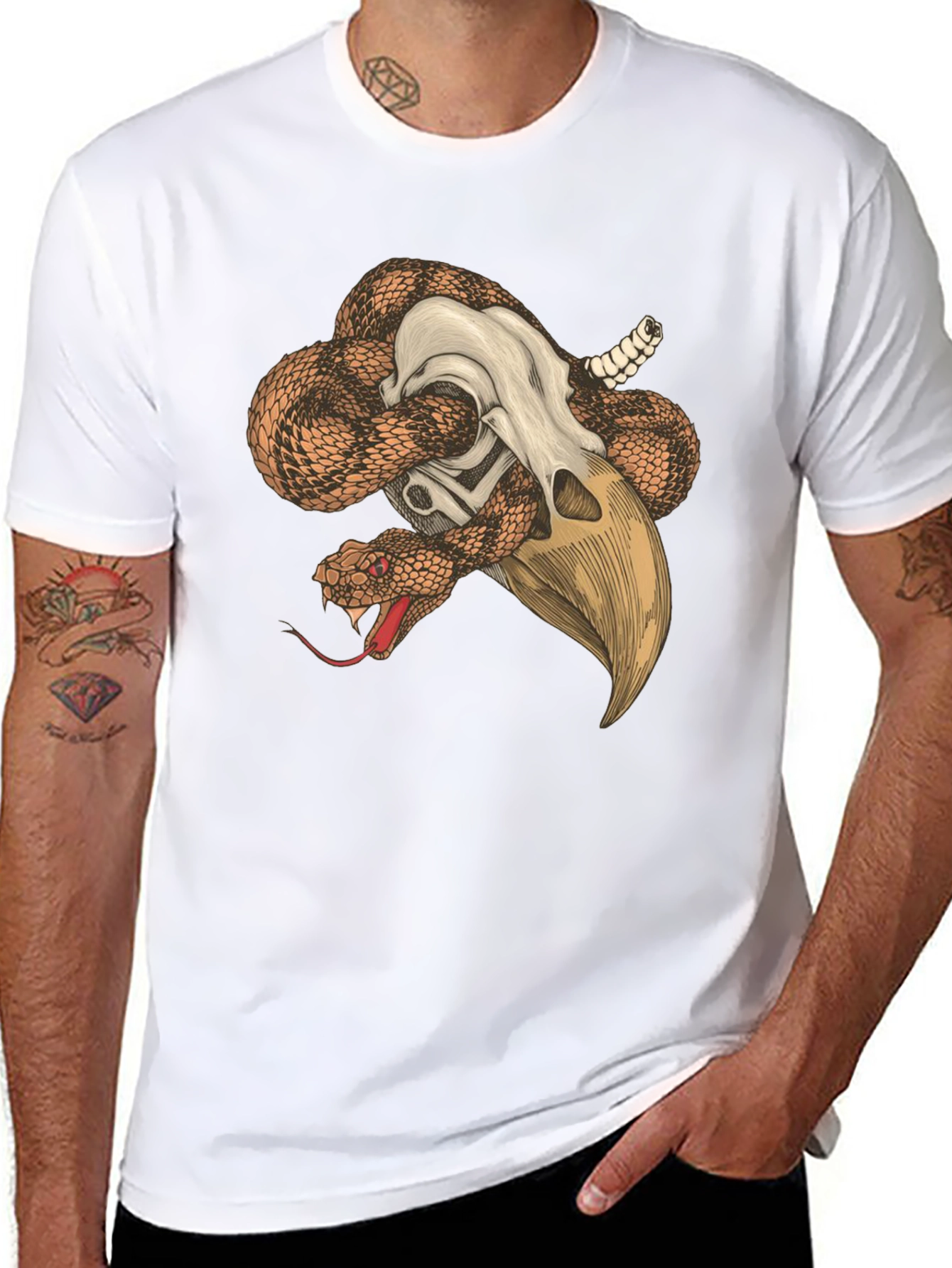 Snake & Skull Graphic Tee