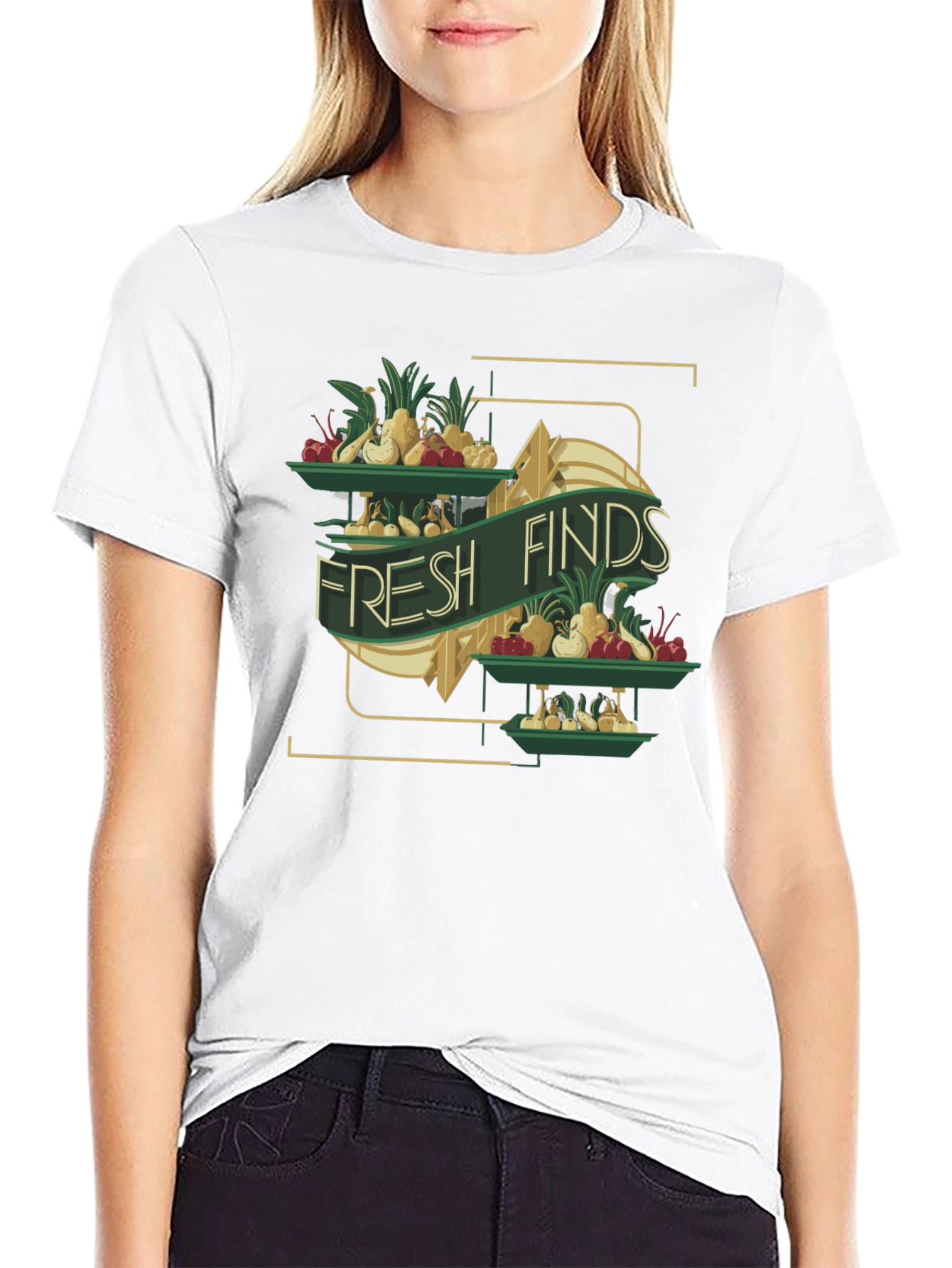 Fresh Finds Graphic Tee - Black Cotton T-Shirt